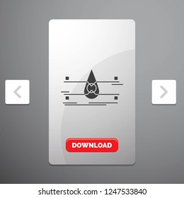 water, Monitoring, Clean, Safety, smart city Glyph Icon in Carousal Pagination Slider Design & Red Download Button