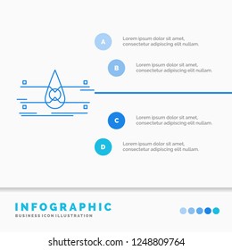 water, Monitoring, Clean, Safety, smart city Infographics Template for Website and Presentation. Line Blue icon infographic style vector illustration