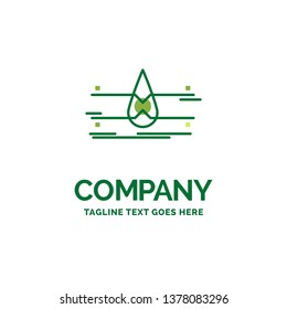 water, Monitoring, Clean, Safety, smart city Flat Business Logo template. Creative Green Brand Name Design.