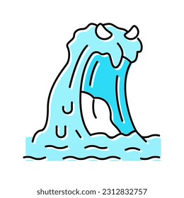 water monster color icon vector. water monster sign. isolated symbol illustration