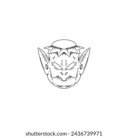 Water monster kappa head design from japanese stories