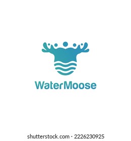 Water Moose logo simple design