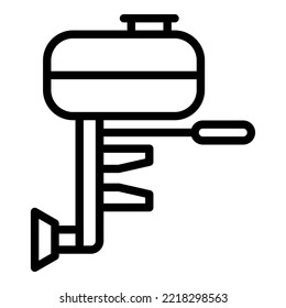 Water Motor Icon Outline Vector. Boat Engine. Drive Energy