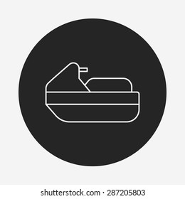 water motor line icon