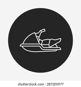 water motor line icon