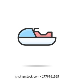 Water motorbike  icon line vector illustration 