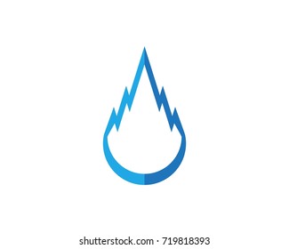 Water Mountain Logo Business Template Vector
