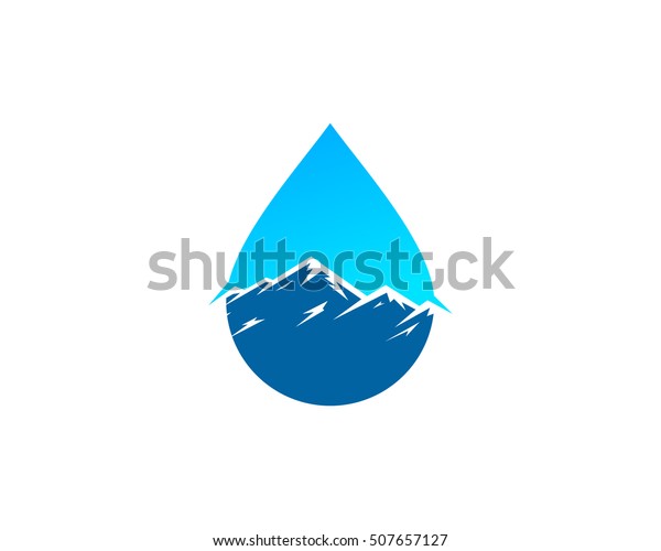 Vector de stock (libre de regalías) sobre Water Mountain Logo Design