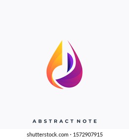 Water Music Illustration Vector Template. Suitable for Creative Industry, Multimedia, entertainment, Educations, Shop, and any related business