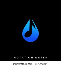 Water Music Illustration Vector Template. Suitable for Creative Industry, Multimedia, entertainment, Educations, Shop, and any related business