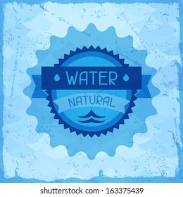 Water natural background in retro style.