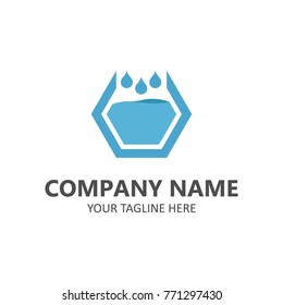 Water nature care logo element vector emblem illustration