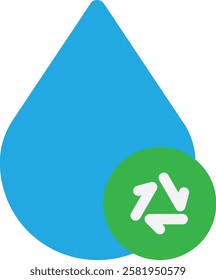 Water Nature Drink Icon Vector Flat Illustration