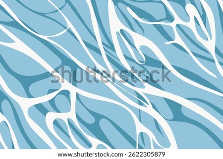 Water Nature Layers Flat Illustration Background.Vector illustration