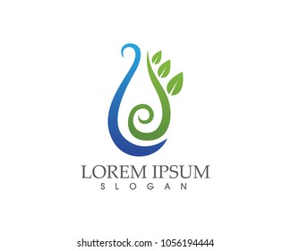Water nature logo and symbols template icons app
