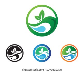 Water nature logo and symbols template icons app

