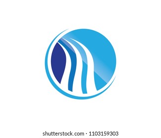 Water nature logo and symbols template icons app
