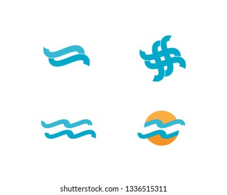 Water nature logo and symbols template icons app
