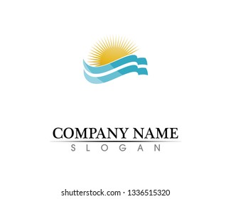 Water nature logo and symbols template icons app
