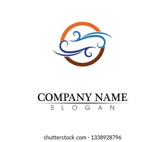 Water nature logo and symbols template icons app
