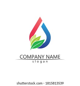 Water nature logo and symbols template icons app

