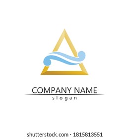 Water nature logo and symbols template icons app

