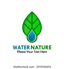 Water nature logo template illustration