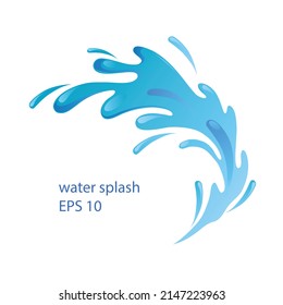 Wasser. Die Natur. Vektorbild eines Flüssigkeitsplash.