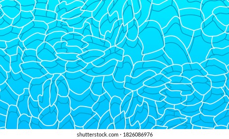 Estilo de diseño de vectores de sombra de plantilla de onda de naturaleza de agua