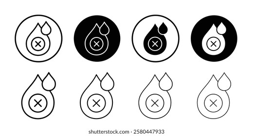 Water not clear icon Vector logo outline