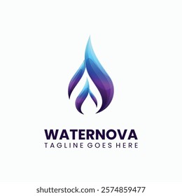 Water Nova Gradient Colorful Logo