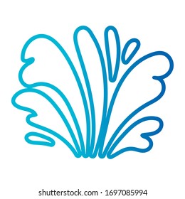 water ocean splash line gradient style icon vector illustration design