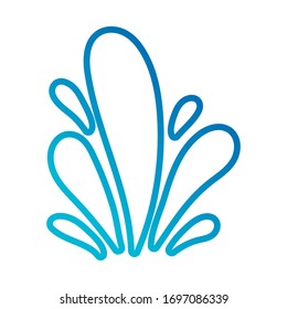 water ocean splash line gradient style icon vector illustration design