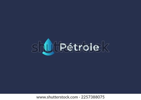 Water or Oil Drip Simple Modern Logo Concept for Business Environment and Fuel Industry