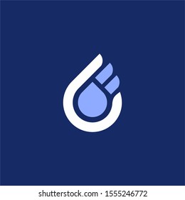 Water or oil drop. Logo design vector template. Logotype concept icon for company.