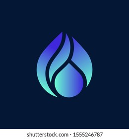 Water or oil drop. Logo design vector template. Logotype concept icon for company.