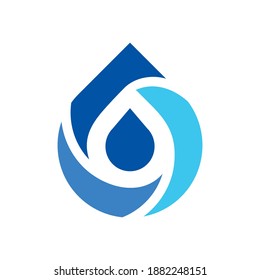 Water oil drop logo design template vector illustration