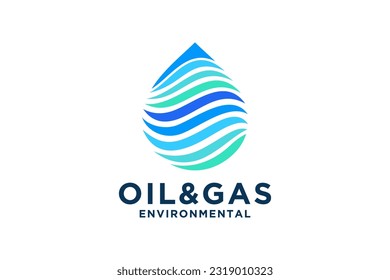 Logo für Wasser- oder Öltropfen, Vektordesign-Vorlage.