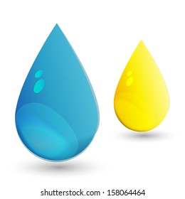 water and oil drop Vector illustration.