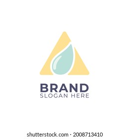 Wasseröl in Dreiecksform Logo, Vektorgrafik