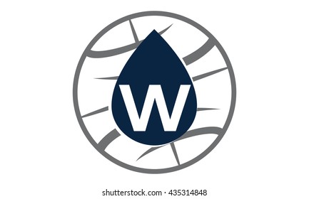 Water Oil World Letter W