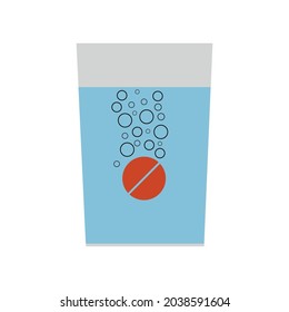 Water on glass and tablet soda icon vector illustration.