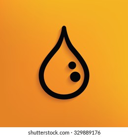 Water on yellow background,clean vector