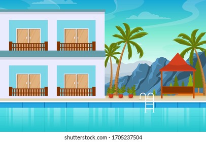 Water Outdoor Swimming Pool Hotel Nature Relax View Illustration