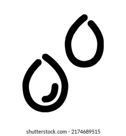Water outline isolated icon vector.