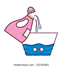 water pail design with softener bottle plashing