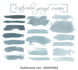 Water Paintbrush Set. Splash Background. Abstract Isolated Design. Hand Drawn Lines Splatter. Graphic Paintbrush Collection. Pastel Grunge Border. Vector Traced Strokes. Paintbrush Texture.