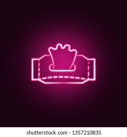 water paper toilet  neon icon. Elements of travel set. Simple icon for websites, web design, mobile app, info graphics