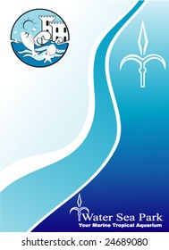 Water Park Design Elements for background or brochure