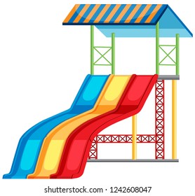 Ilustración de un elemento de parque acuático